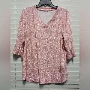 Nwt (LOMON)Pink V-Neck Women's Top
